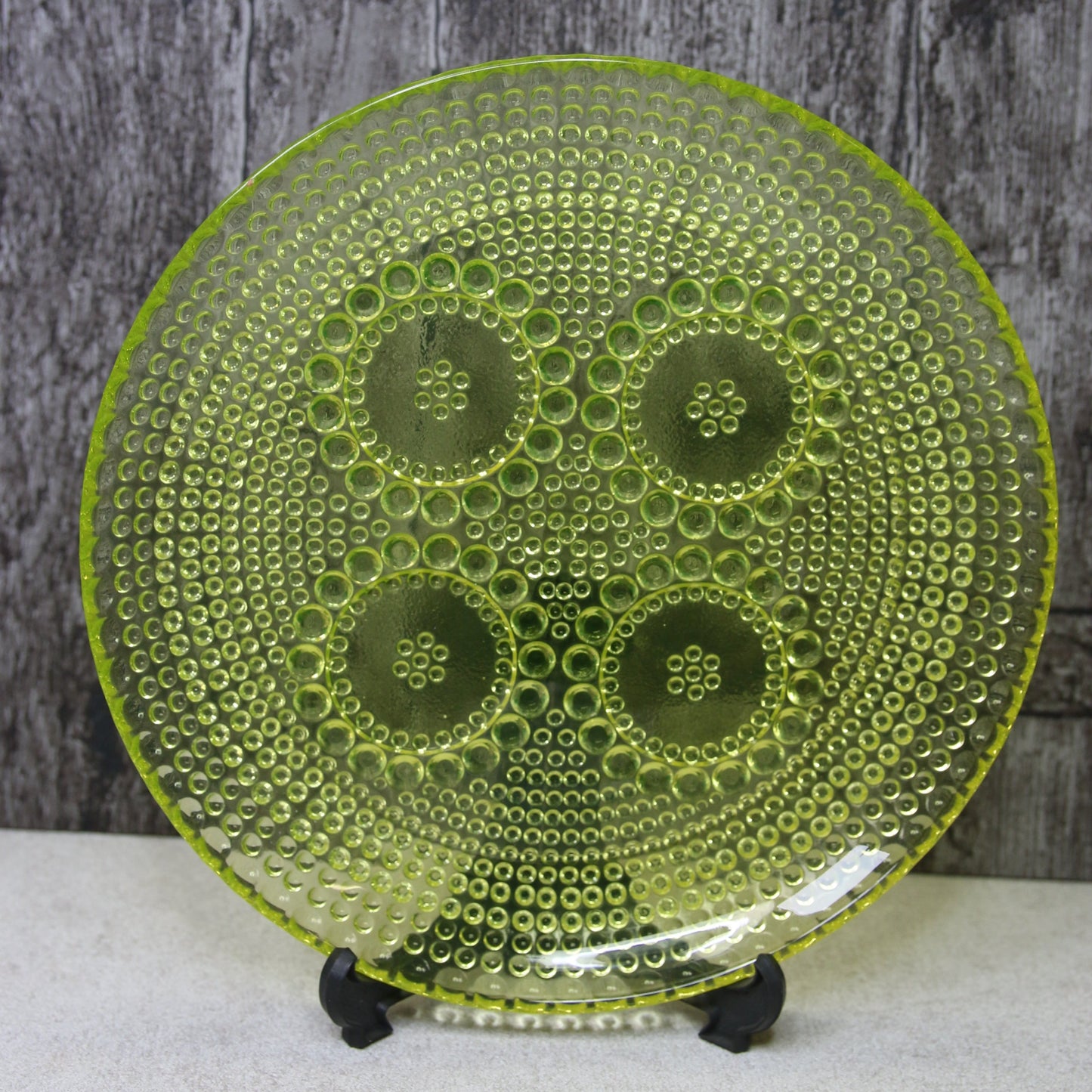 Riihimäen lasi Grapponia keltainen lautanen 22,5cm