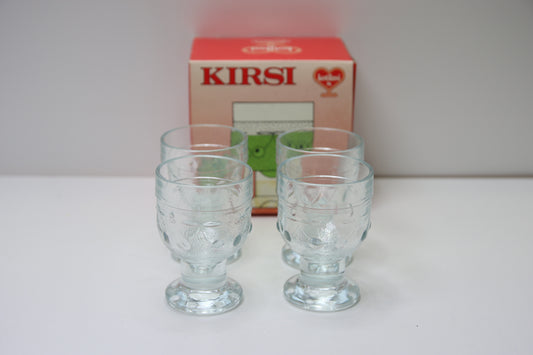 Riihimäen lasi Kirsi jalallinen lasi 4kpl Nanny Still