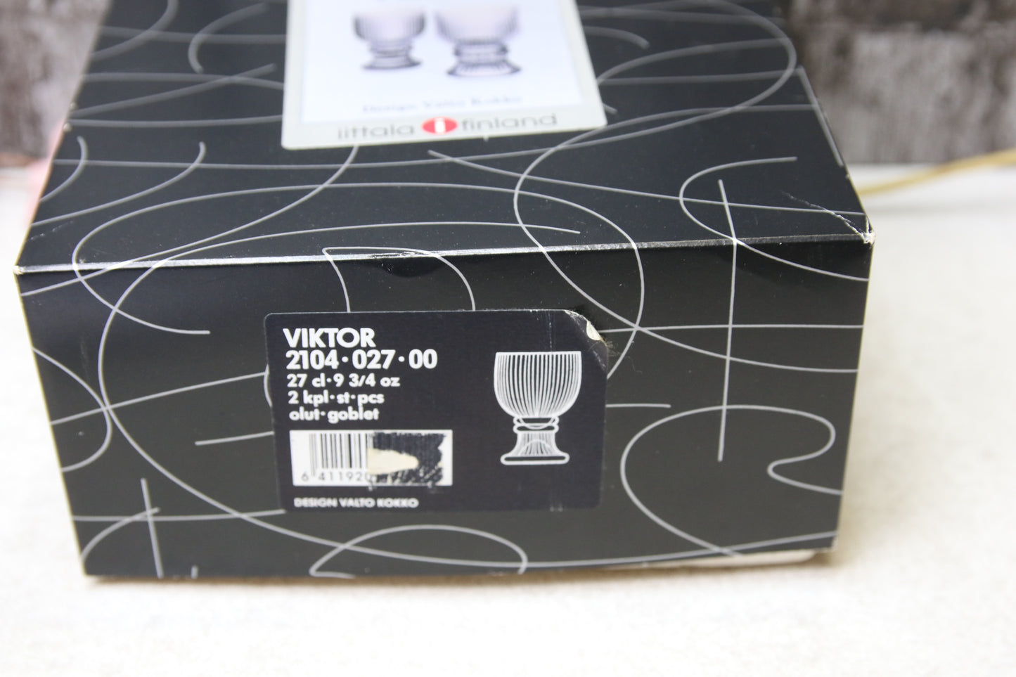 Iittala Viktor jalalliset lasit 2kpl Valto Kokko
