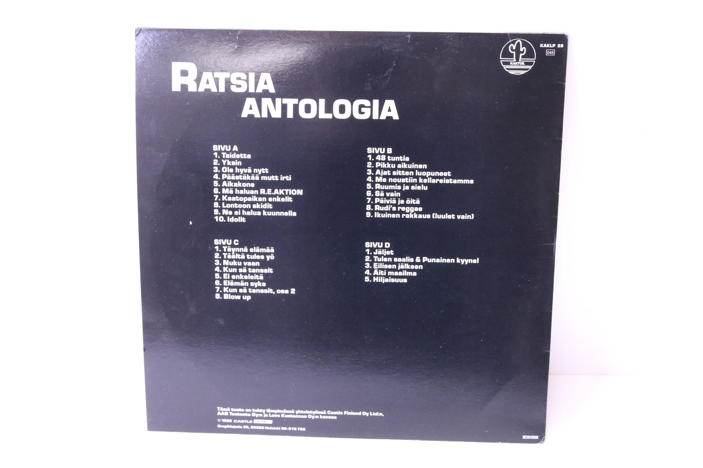 Ratsia Antologia Tupla Lp-levy