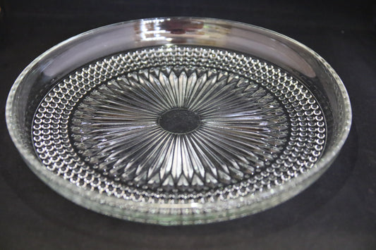 Riihimäen lasi Kirkas barokki tarjoilulautanen Erkkitapio Siiroinen