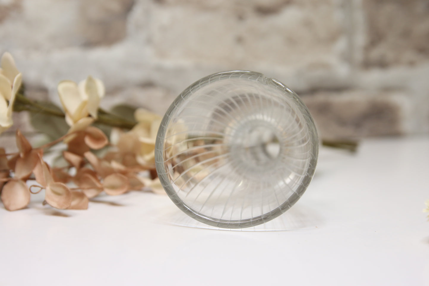 Iittala Viivahiottu Taidelasimaljakko 3520 Tapio Wirkkala