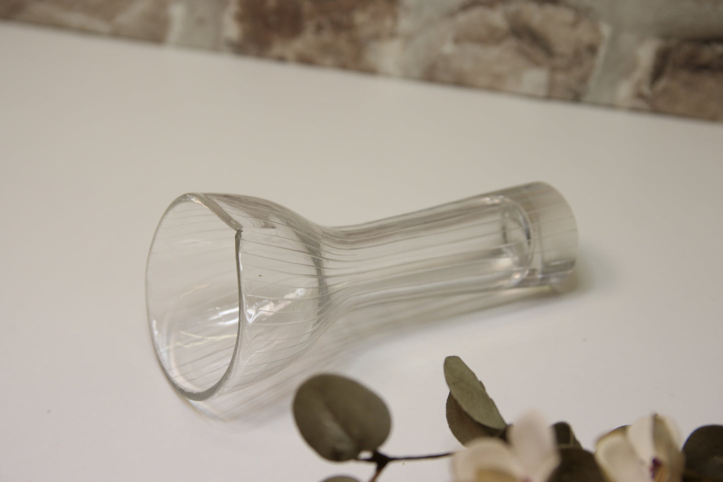 Iittala Viivahiottu Taidelasimaljakko 3520 Tapio Wirkkala