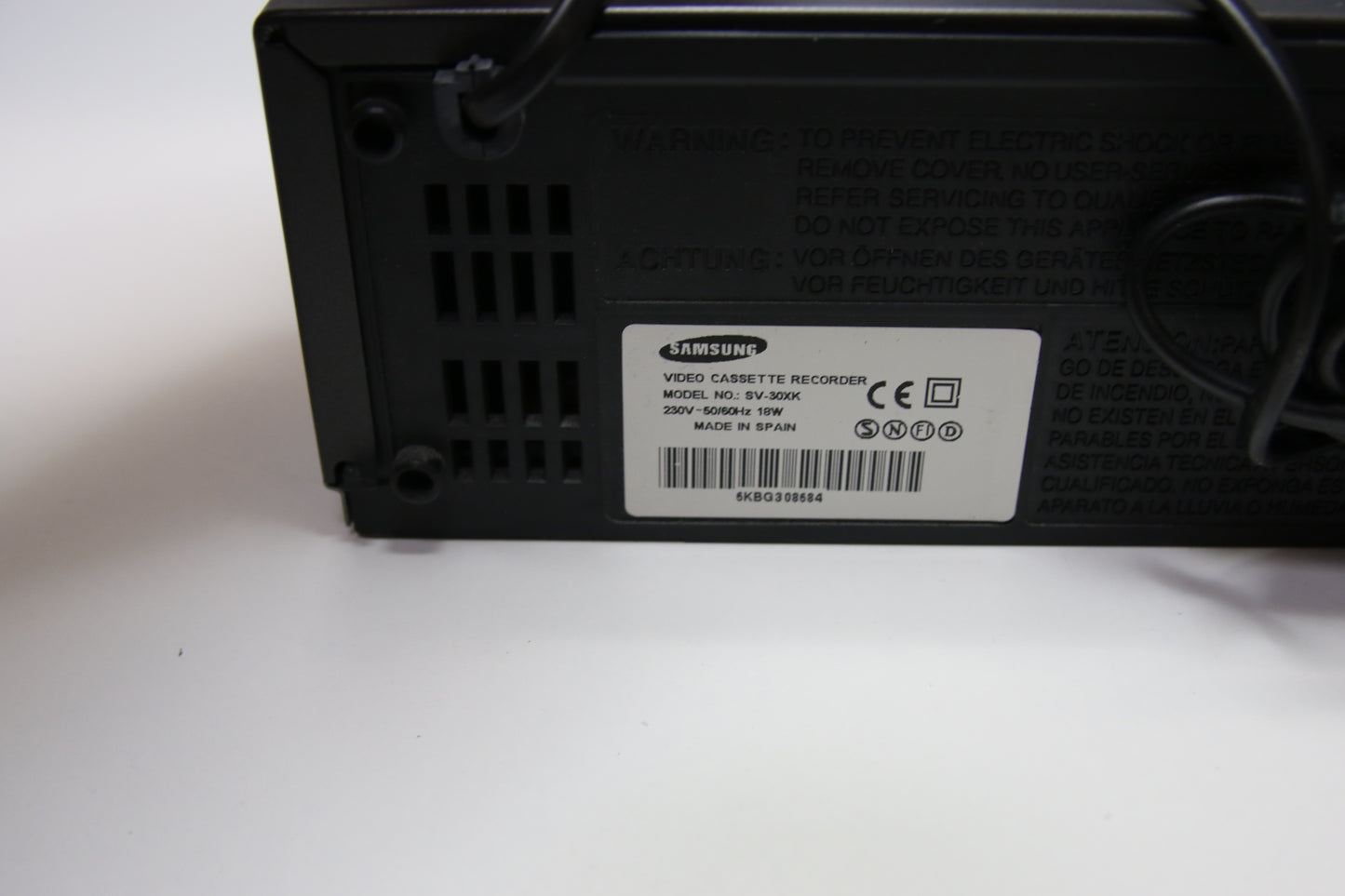 Samsung SV-30XK Vhs nauhuri