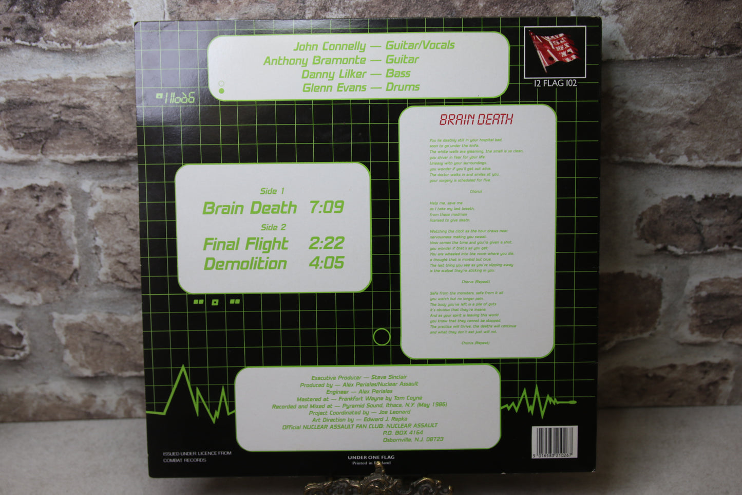 Nuclear Assault Brain Death Maxi 12 Lp-levy