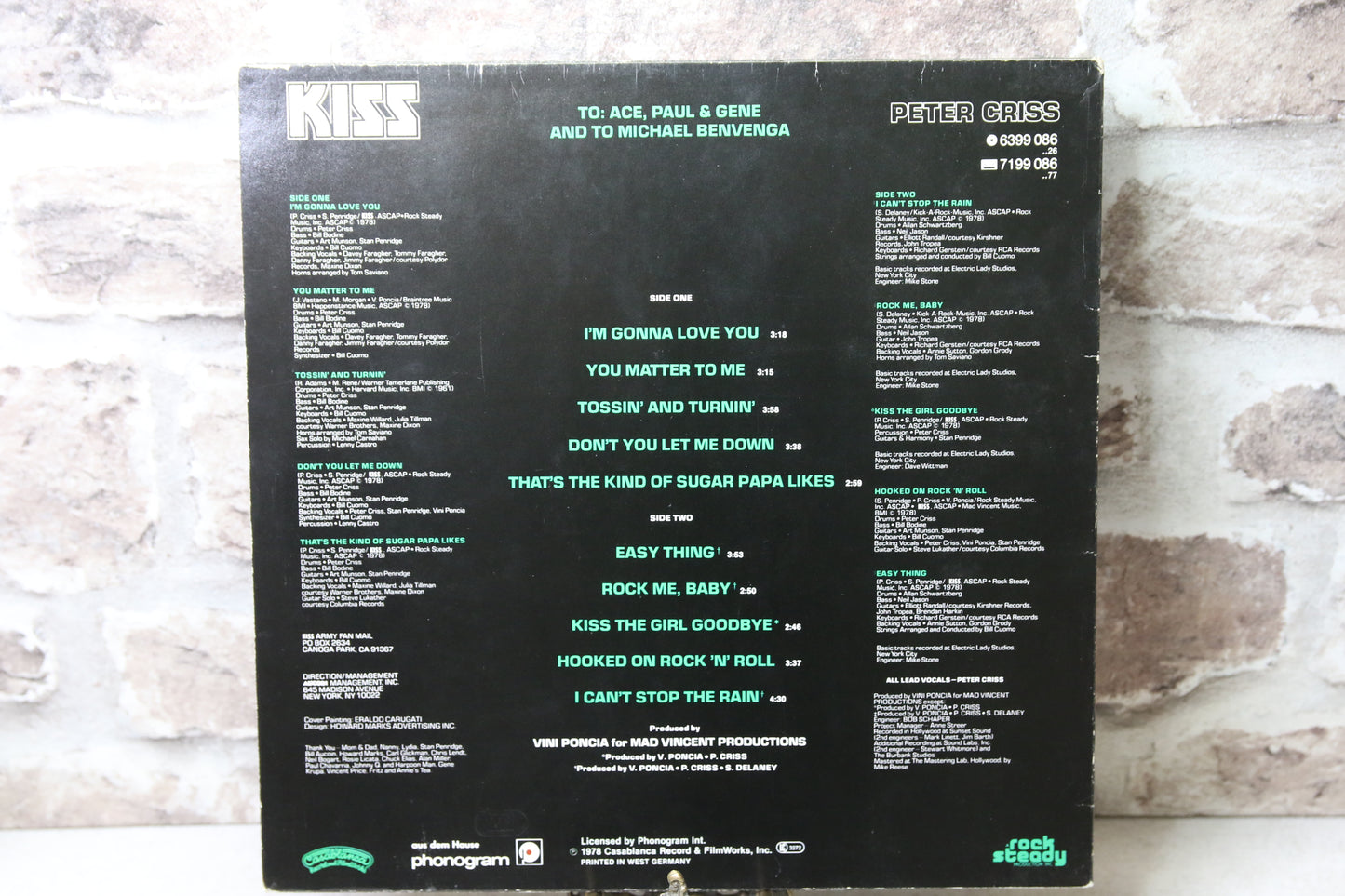 Kiss Peter Criss Lp-levy