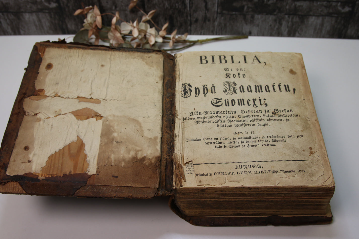 Vanha Raamattu Biblia vuodelta 1832