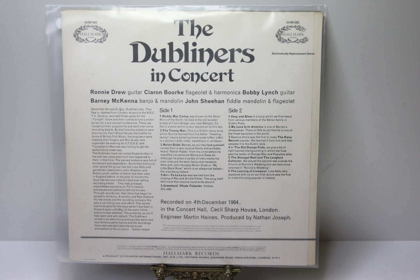 The Dublinens In Concert Lp-levy