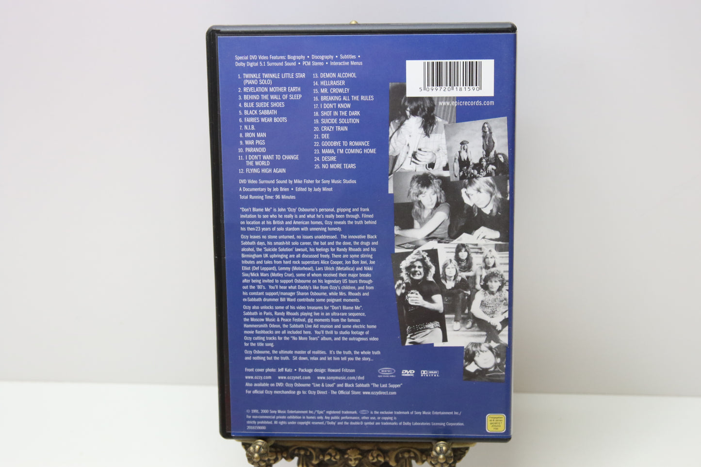 Ozzy Osbourne Don´t Blame Me The Tales of DVD
