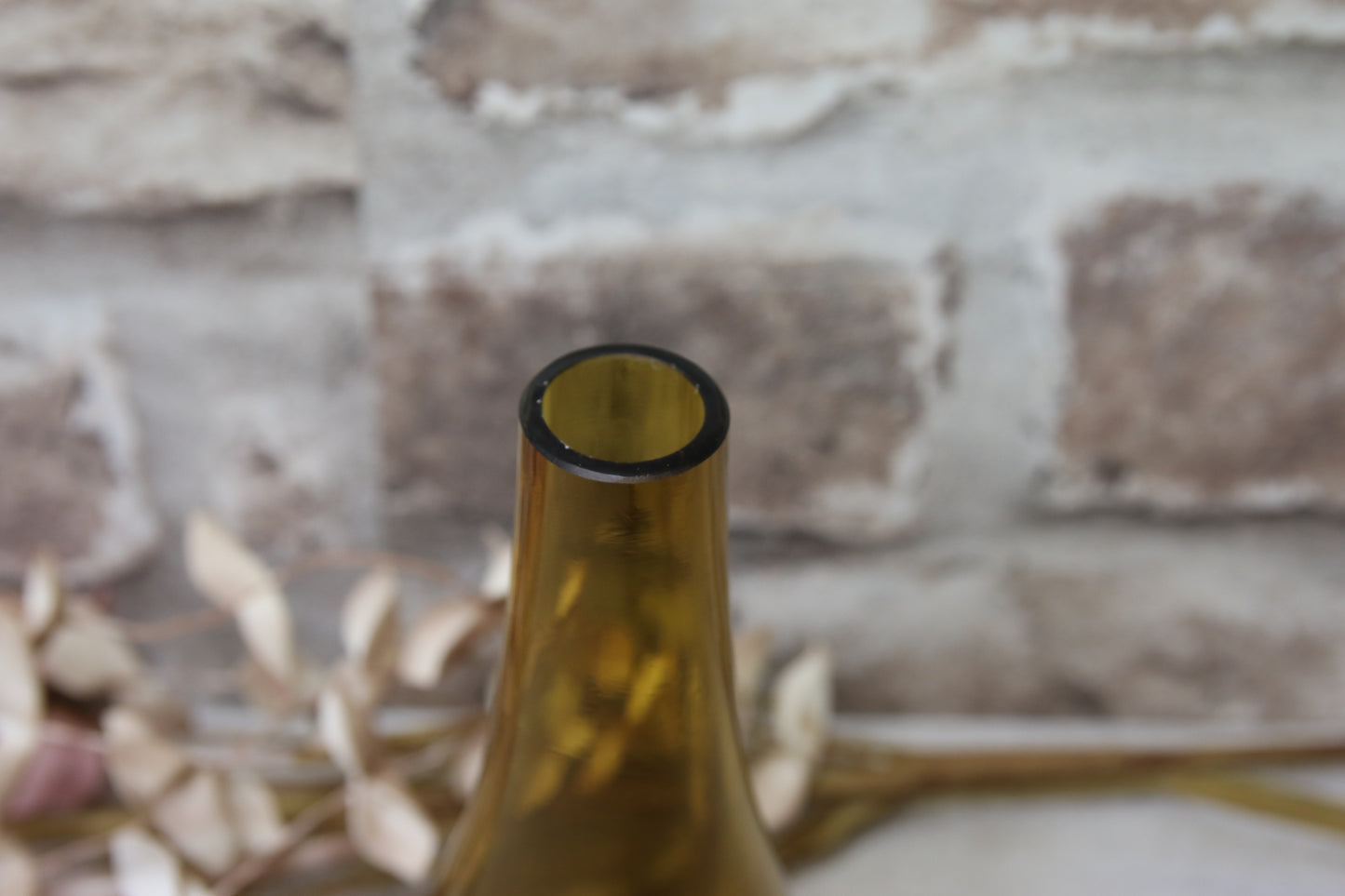 Riihimäen lasi ruskea maljakko