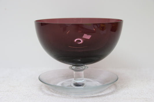 Nuutajärvi Jäätelömalja lila Saara Hopea 1344