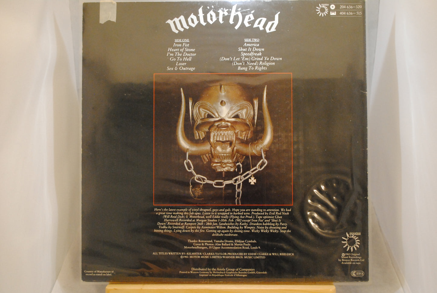 Motörhead Iron Fist Lp-levy