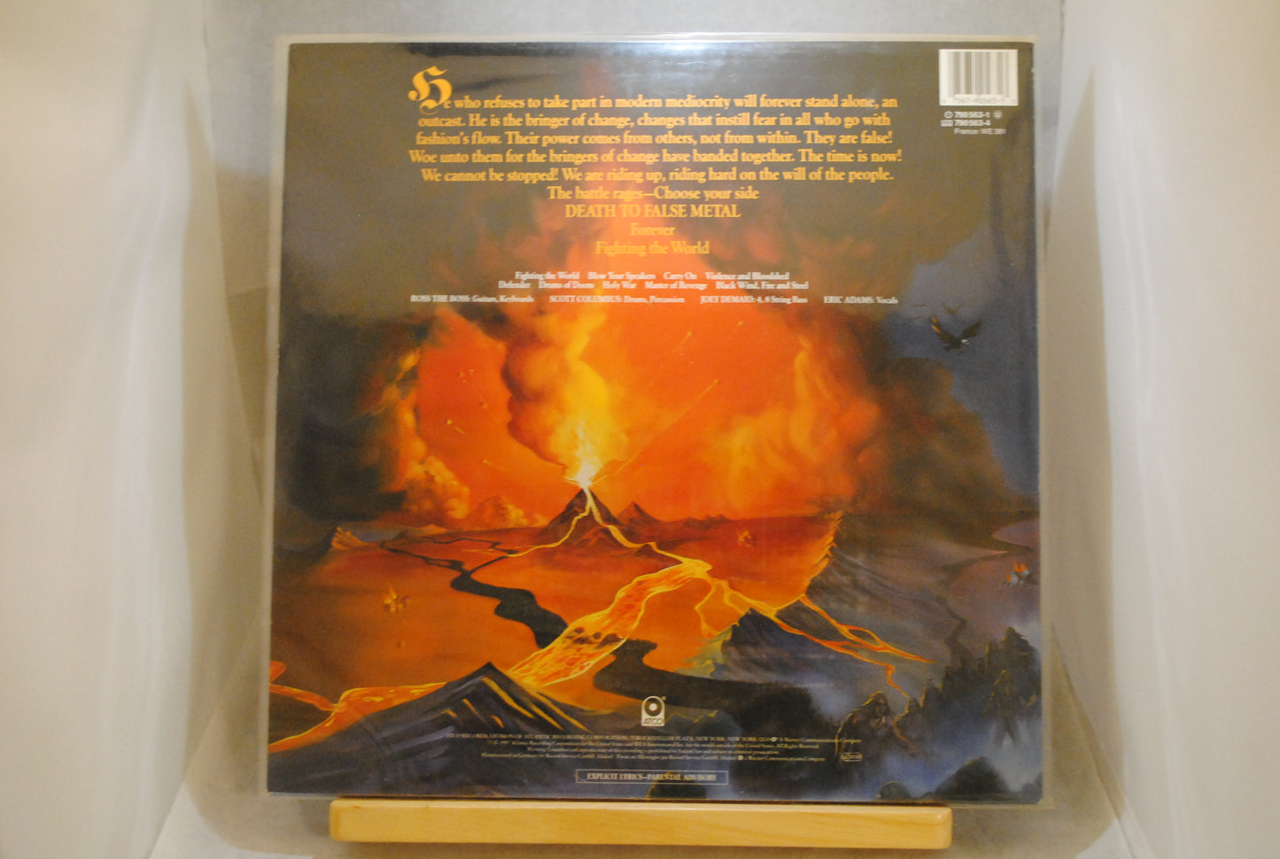 Manowar Fighting the World Lp-levy