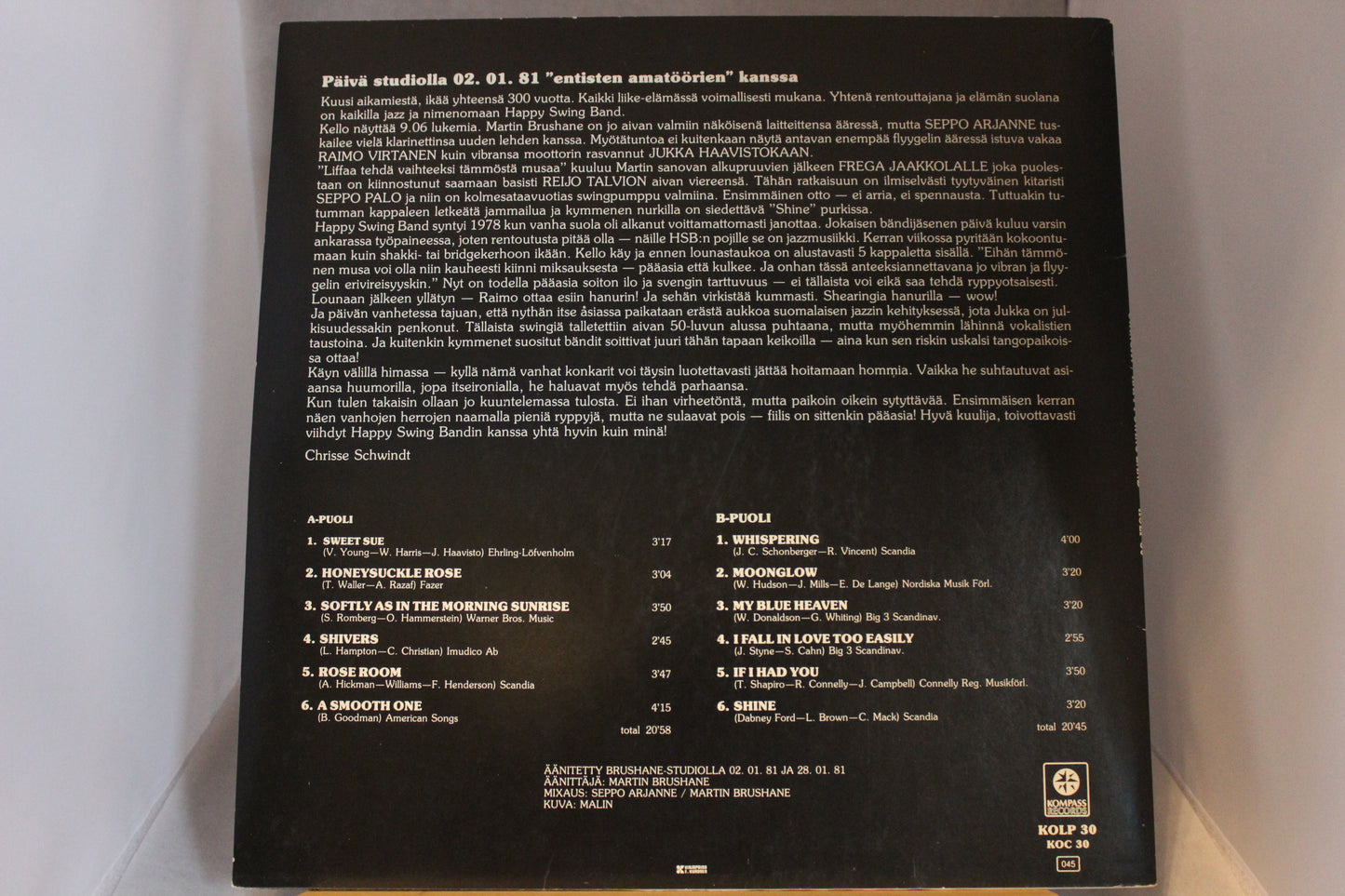 Swingit. Happy swing band lp-levy