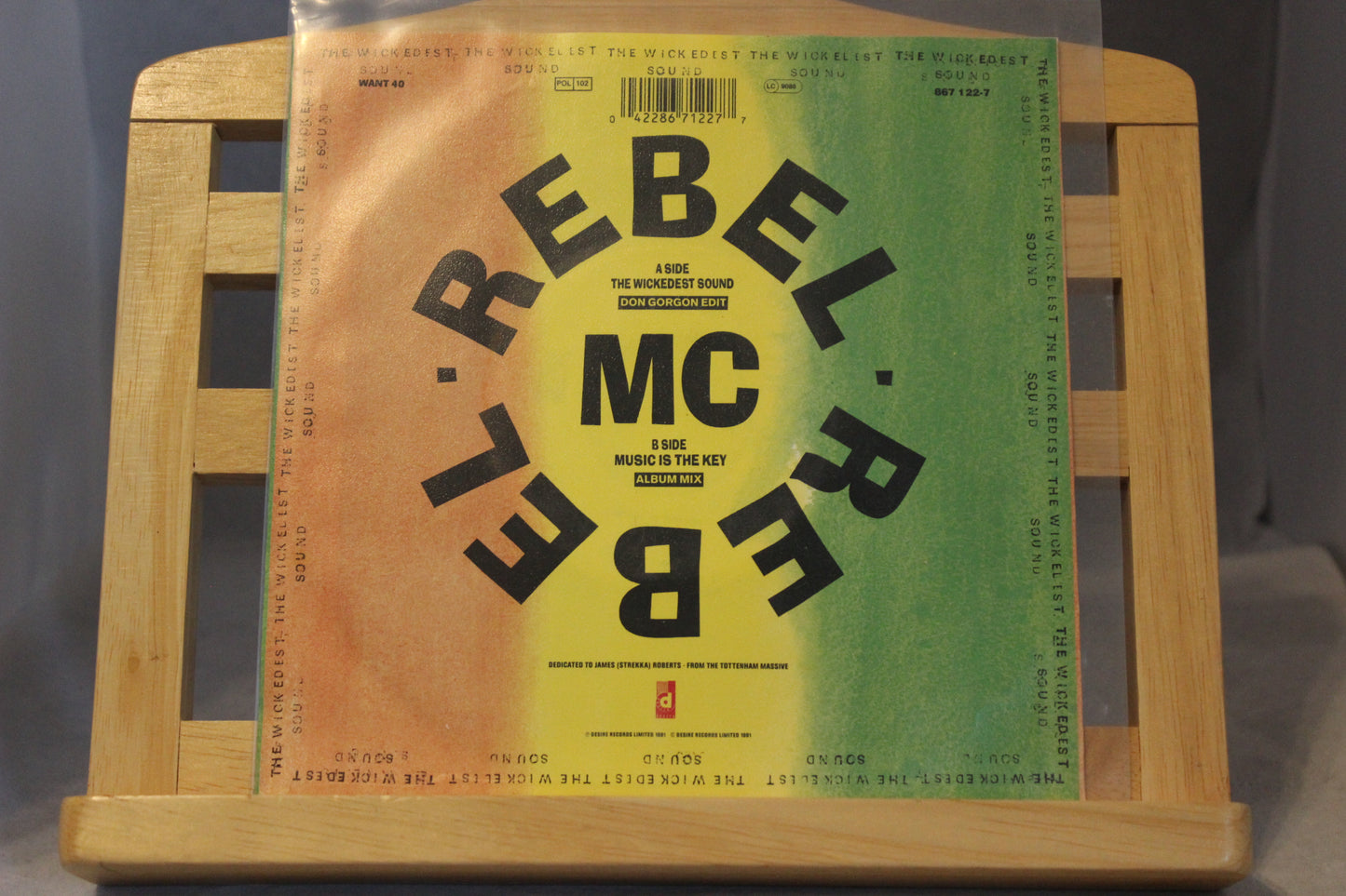 Rebel Mc A wickedest sound Single 7
