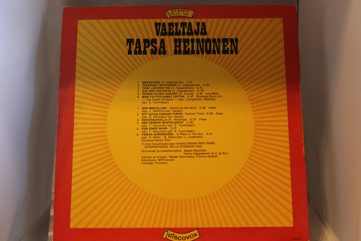 Tapsa Heinonen Vaeltaja lp-levy