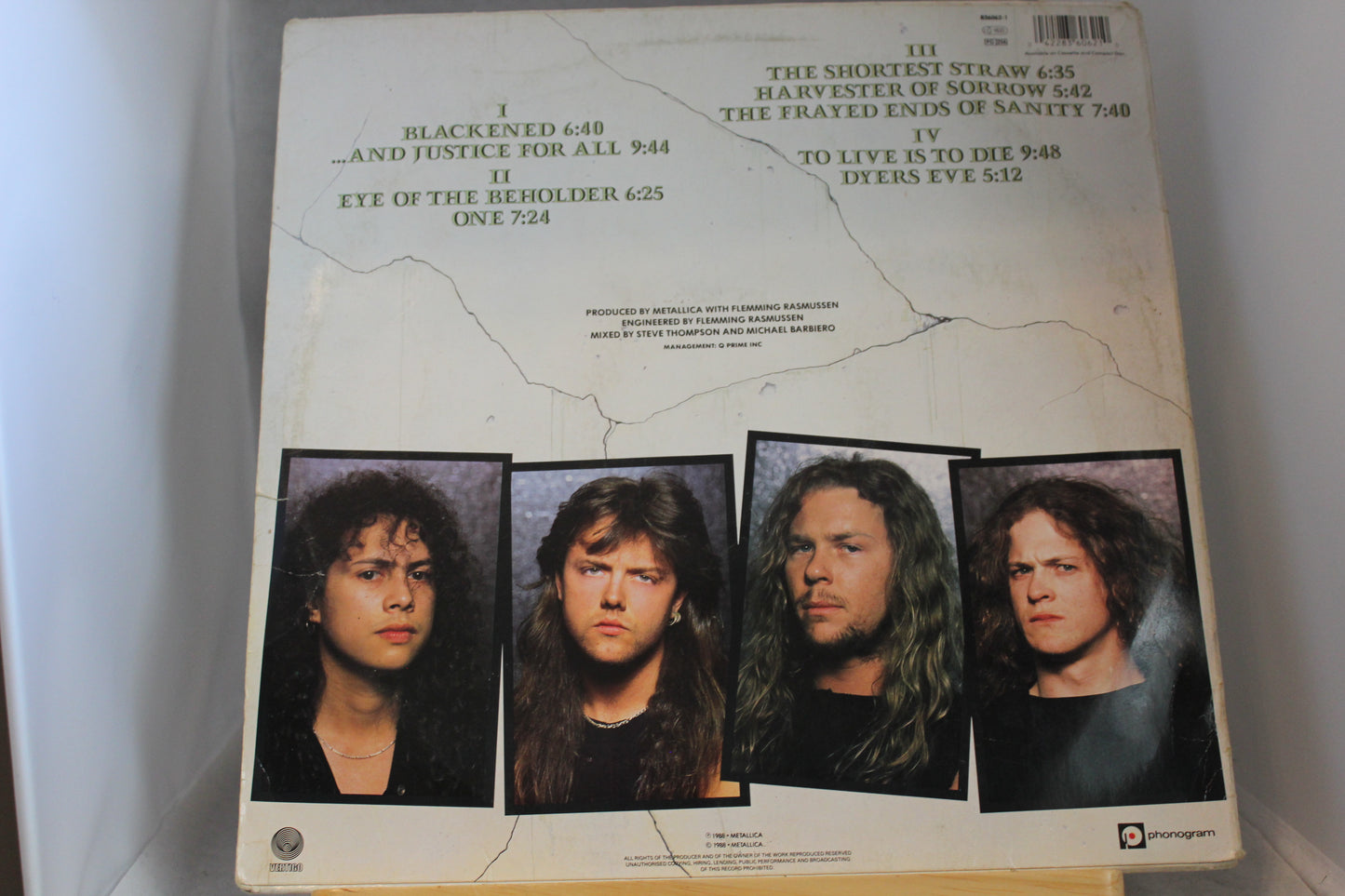 Metallica And justice for all lp-levy