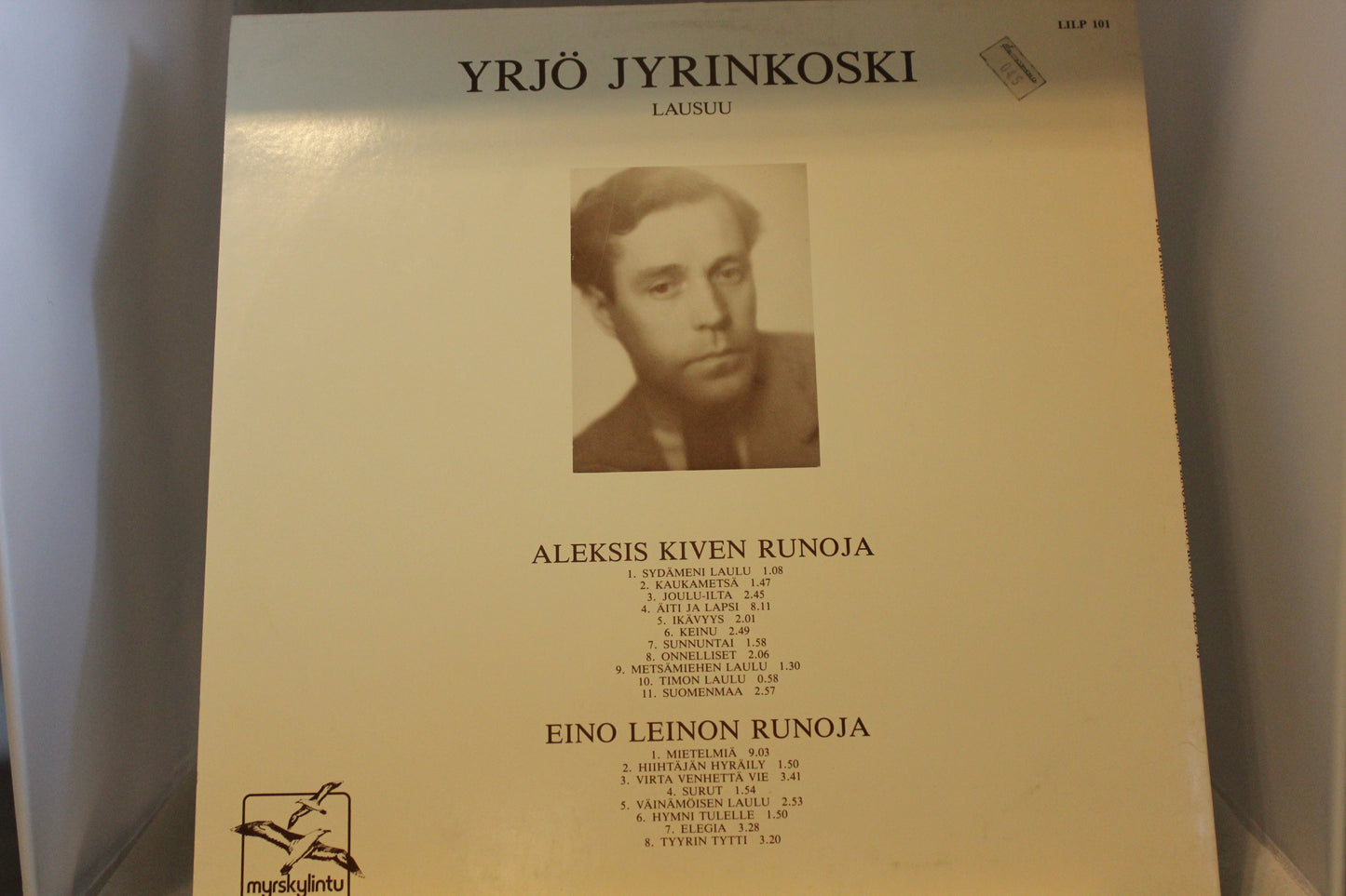 Aleksis Kivi Eino Leino Yrjö Jyrinkoski lausuu Eino Leinon runoja lp-levy