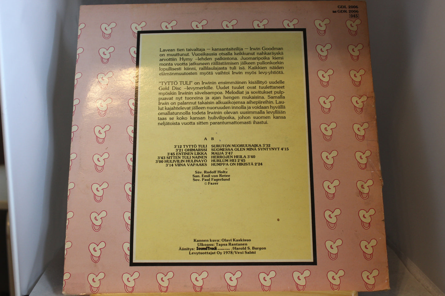 Irwin Goodman Tyttö tuli lp-levy