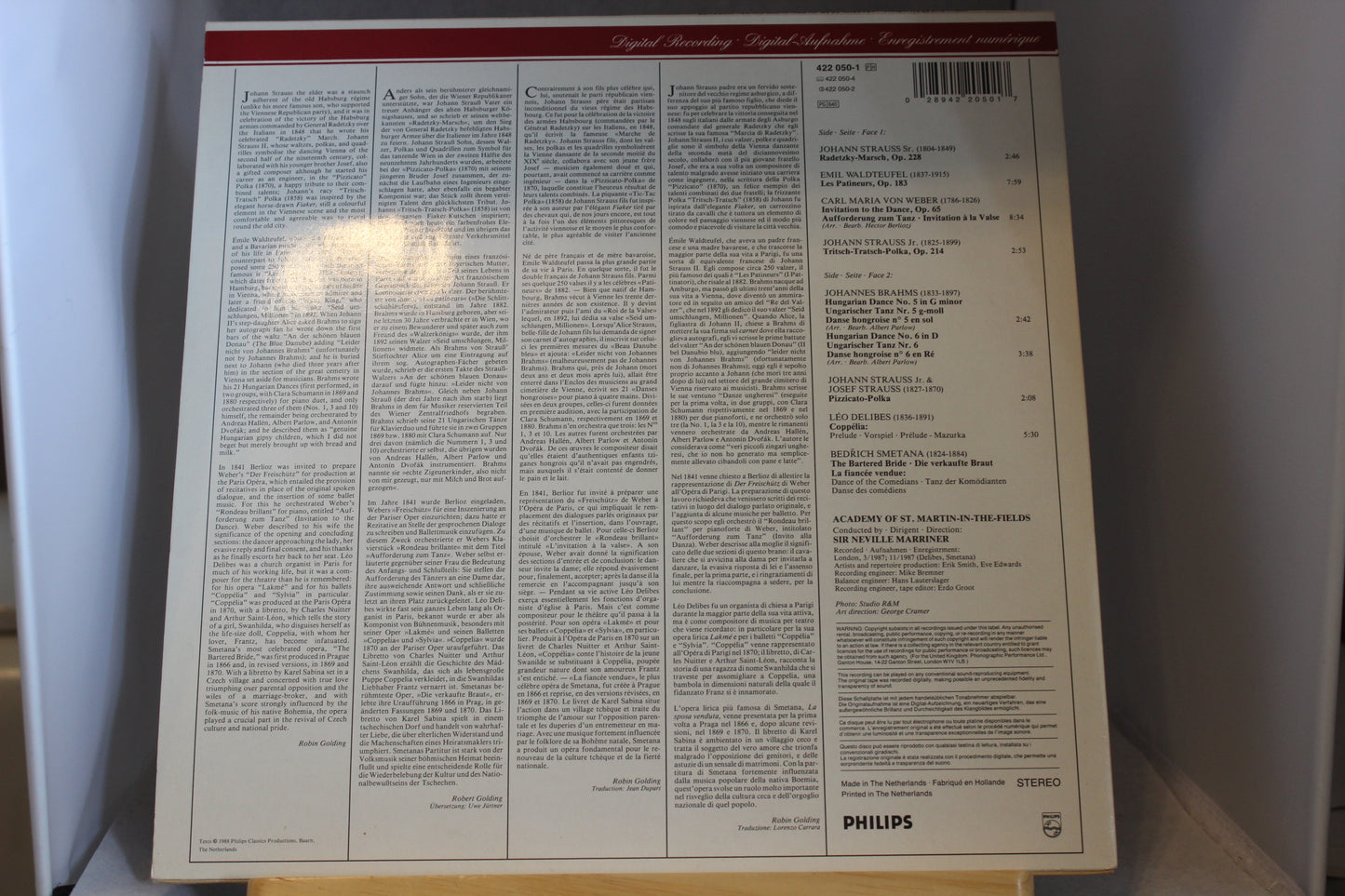 Academy of st martin in the fields with love from Vienna lp-levy