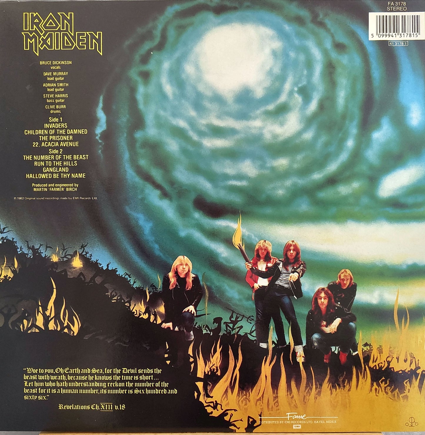 Iron Maiden The Number of the beast lp-levy