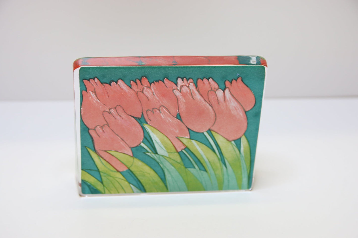 Iittala Lasikortti punaiset tulppaanit H L - S - Asadon AarteetKoristeet