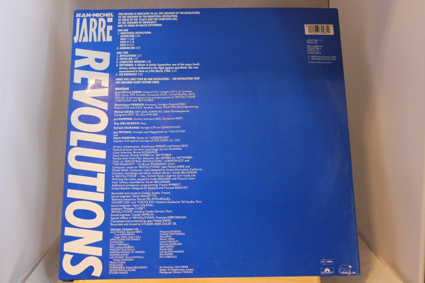 Jarre Revolutions lp - levy - Asadon AarteetLp - levyt
