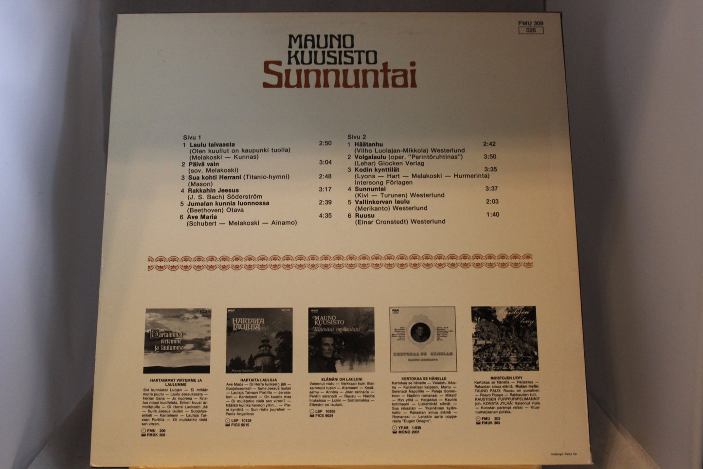 Mauno Kuusisto Sunnuntai lp - levy - Asadon AarteetLp - levyt
