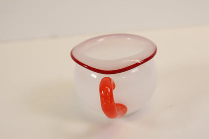 JL Lasi Valko-punainen Mini potta