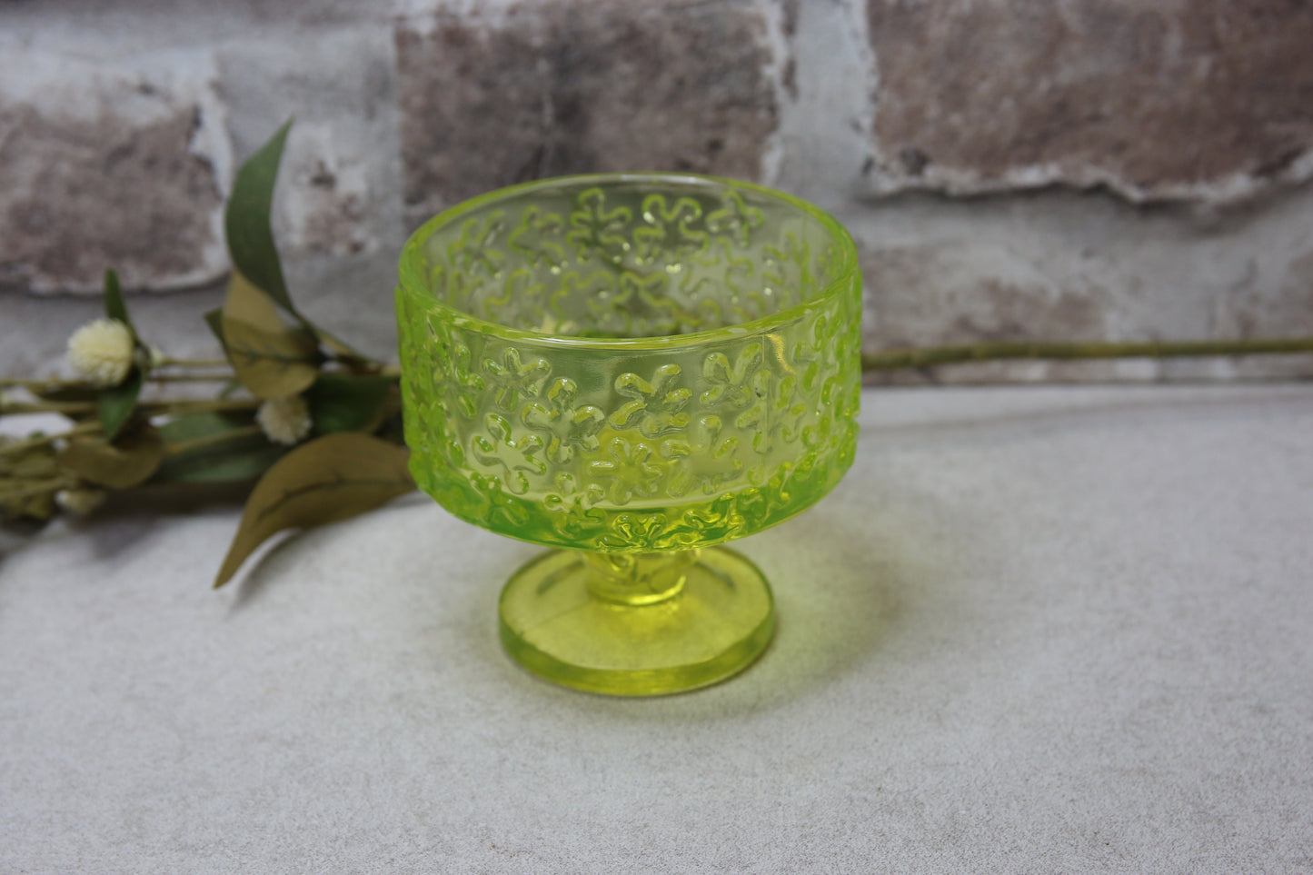 Riihimäen lasi Jesperi jälkiruokakulho keltainen Erkkitapio Siiroinen