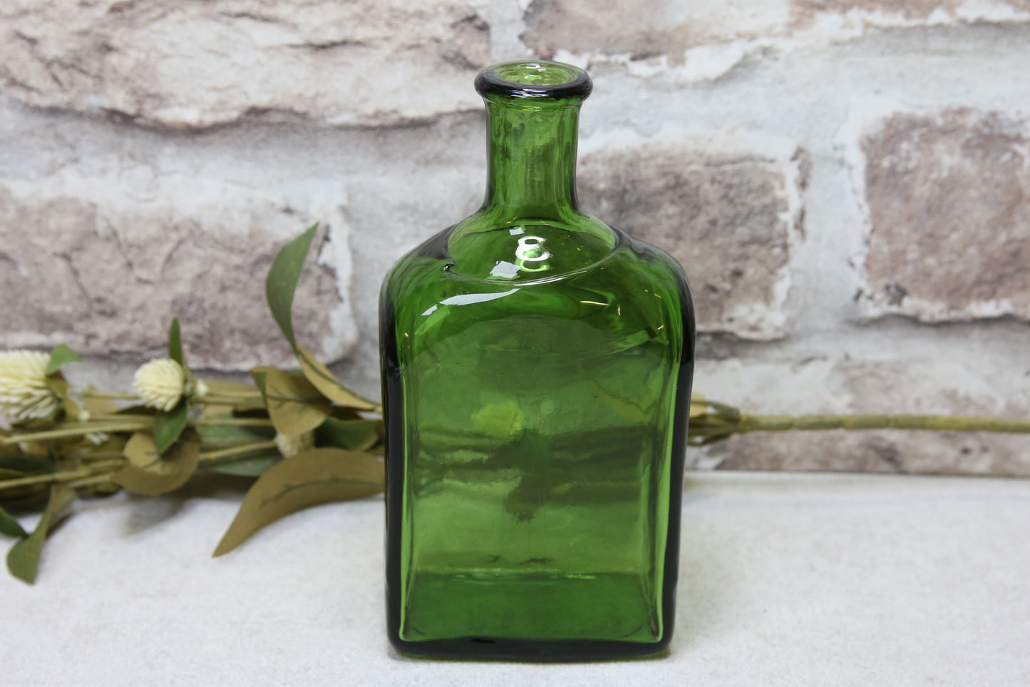 Riihimäen lasi Vihreä lasipullo