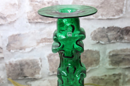 Riihimäen lasi Kasperi kynttilänjalka signeerattu Erkkitapio Siiroinen