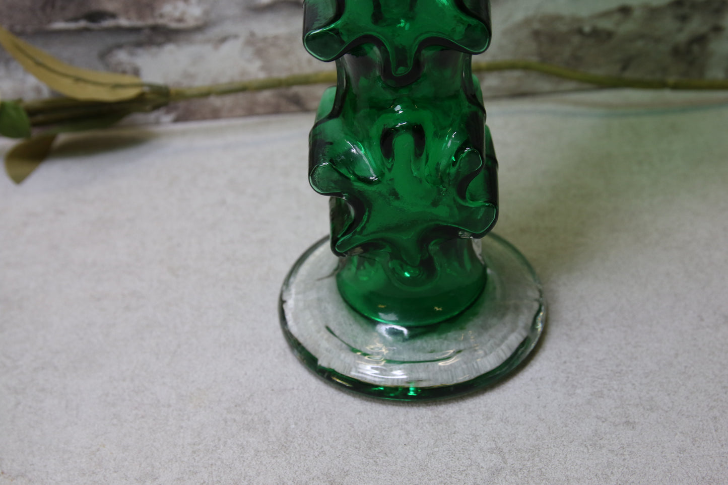 Riihimäen lasi Kasperi kynttilänjalka signeerattu Erkkitapio Siiroinen