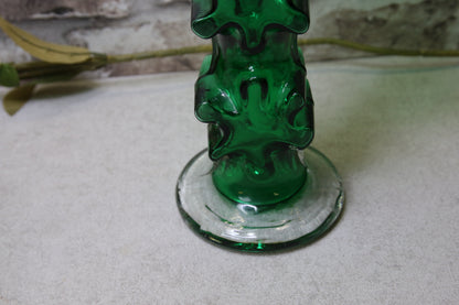 Riihimäen lasi Kasperi kynttilänjalka signeerattu Erkkitapio Siiroinen