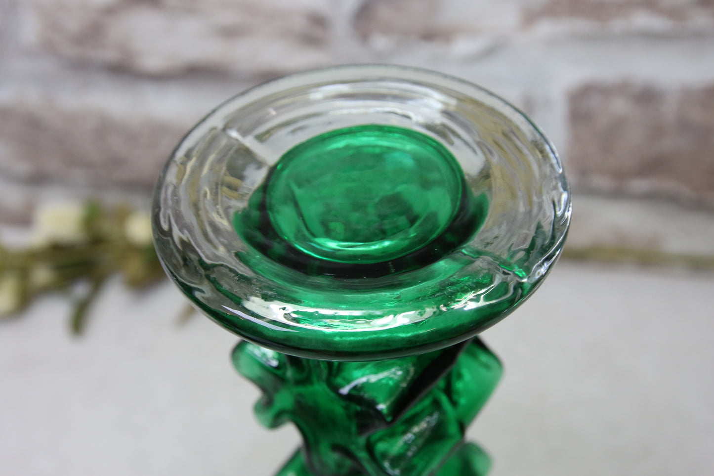 Riihimäen lasi Kasperi kynttilänjalka signeerattu Erkkitapio Siiroinen