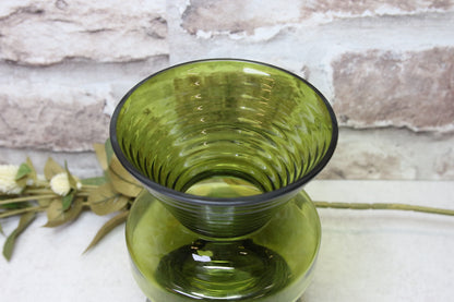 Riihimäen lasi Tiimalasi maljakko vihreä Nanny Still