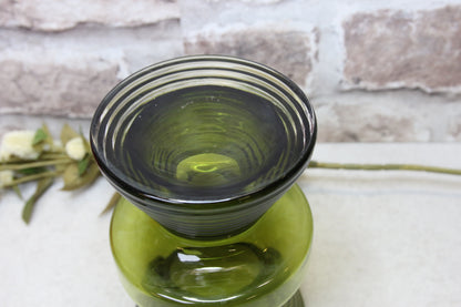 Riihimäen lasi Tiimalasi maljakko vihreä Nanny Still