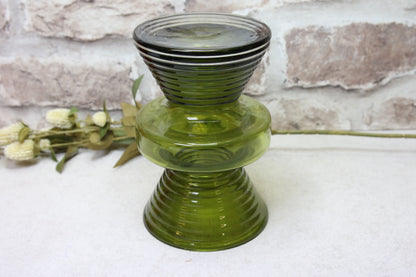 Riihimäen lasi Tiimalasi maljakko vihreä Nanny Still