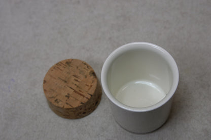 Arabia Sinivalkoinen keittiö Sinappi purkki Raija Usikkinen