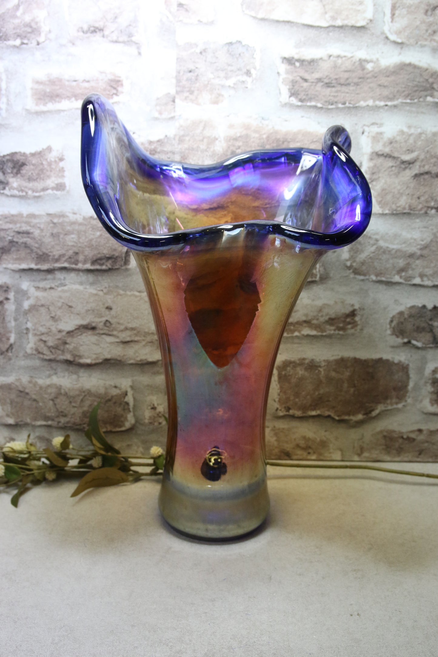 Lysterilasi maljakko iso Keijo Kortesalo