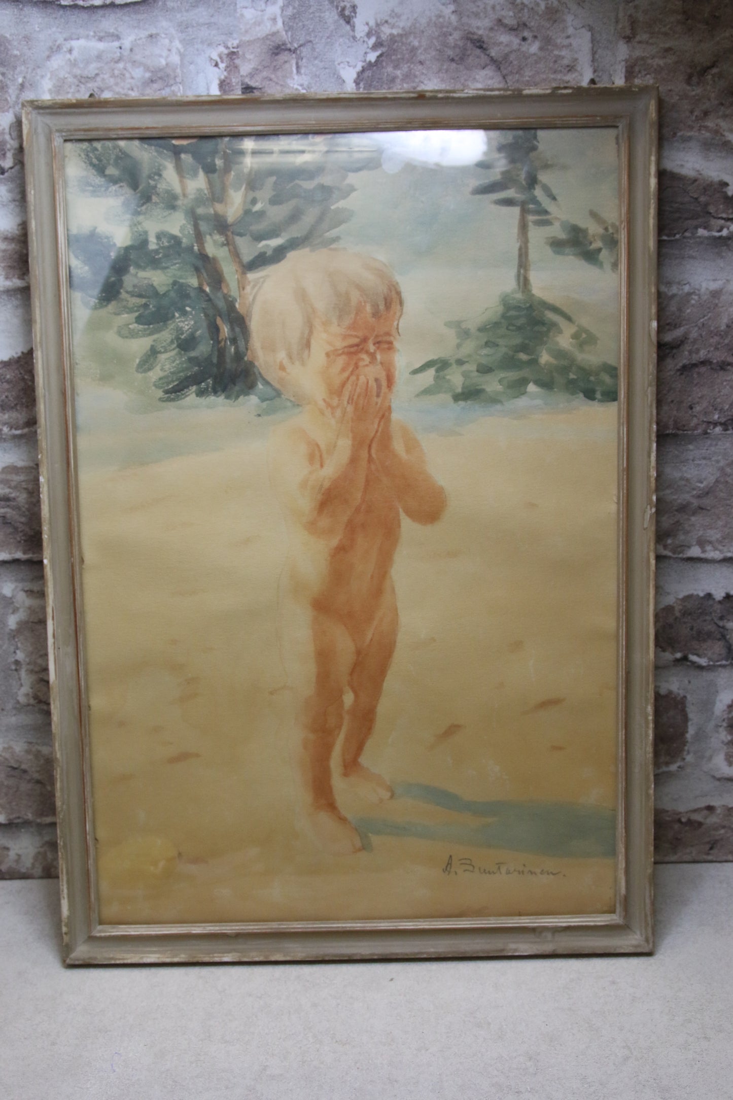 Taulu Itkevä poika A. Suutarinen