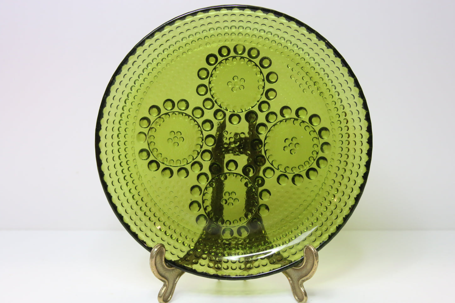 Riihimäen lasi Vihreä Grapponia lautanen 145mm Nanny Still