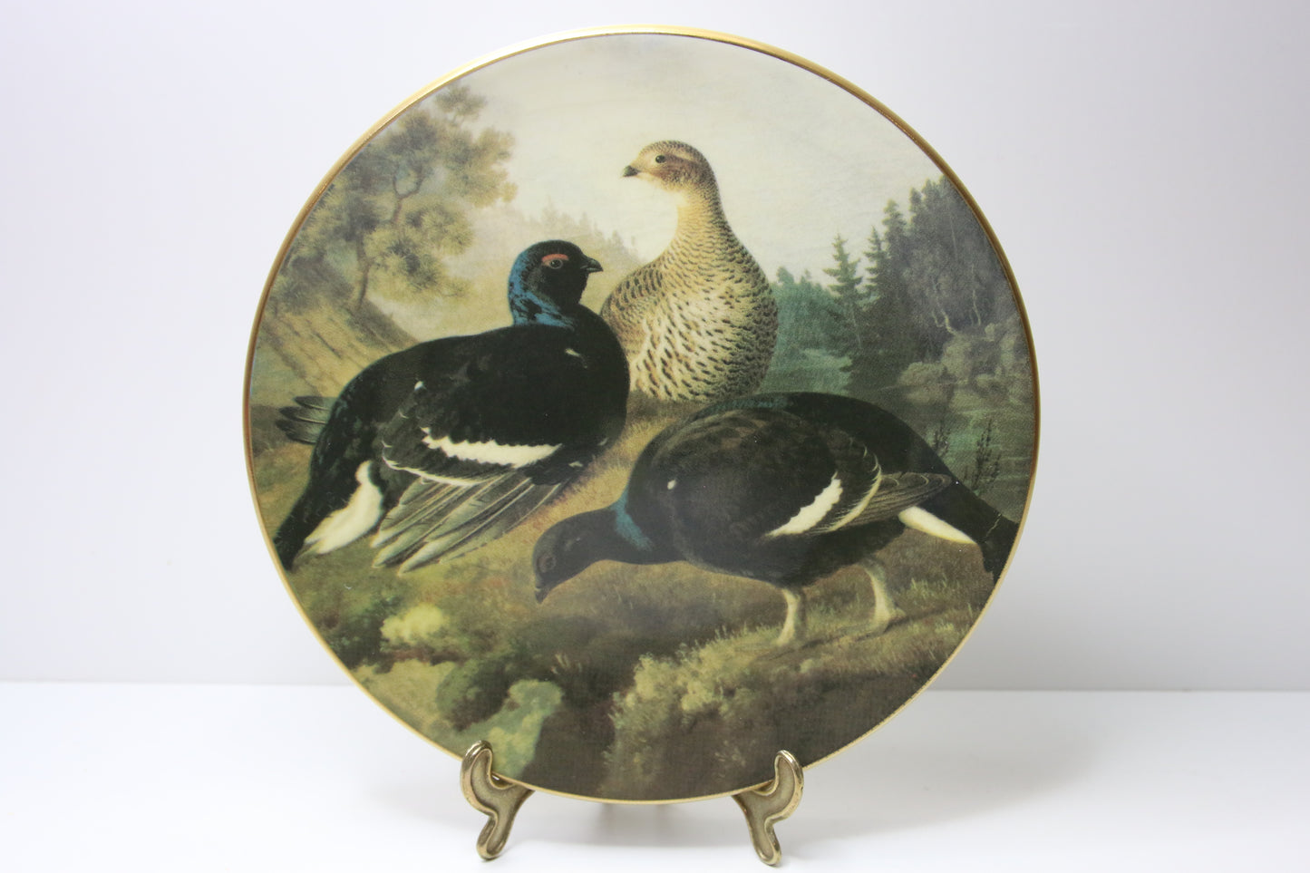 Arabia Teeriä rantatöyräällä seinälautanen von Wright