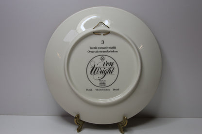 Arabia Teeriä rantatöyräällä seinälautanen von Wright