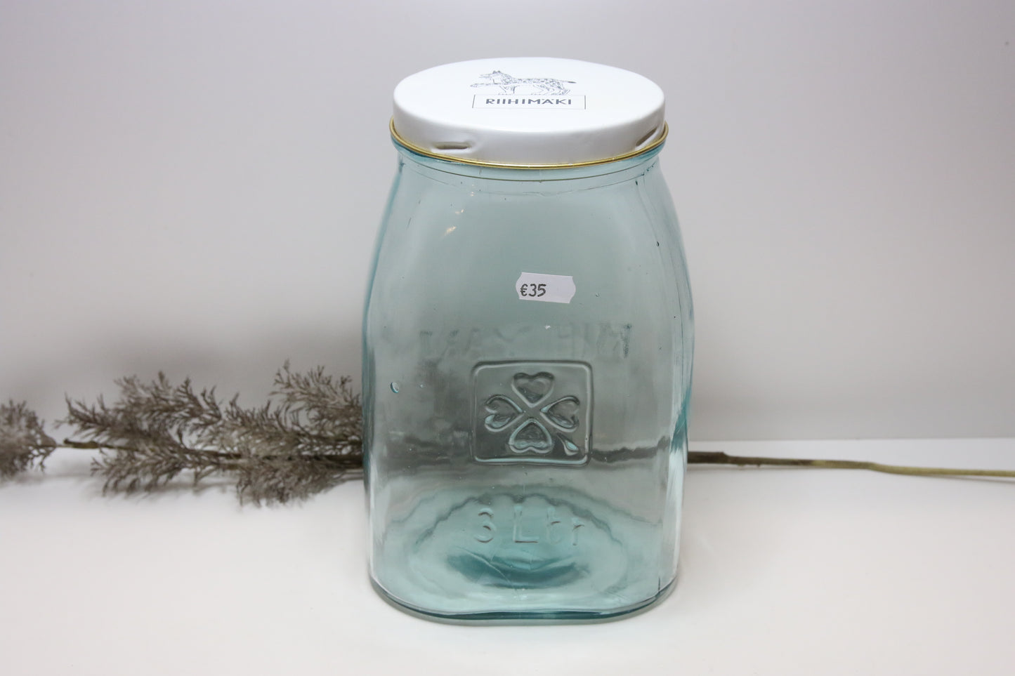Riihimäen lasi Neliapila lasipurkki/tölkki