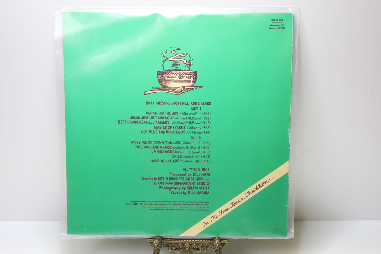 ZZ TOP Tres Hombres Lp-levy