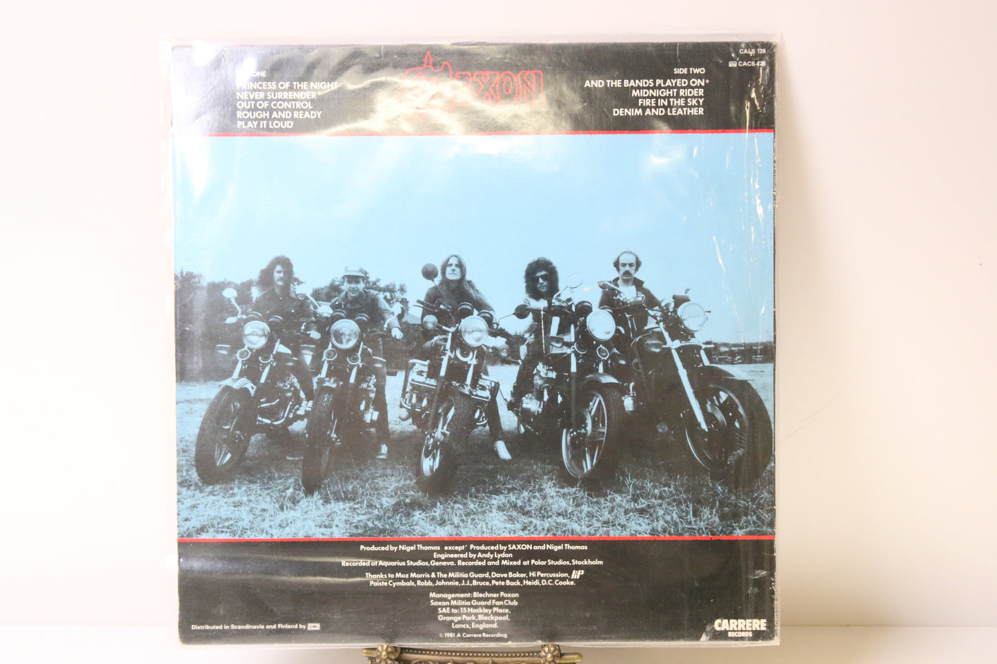 Saxon Demin And Leather Lp-levy