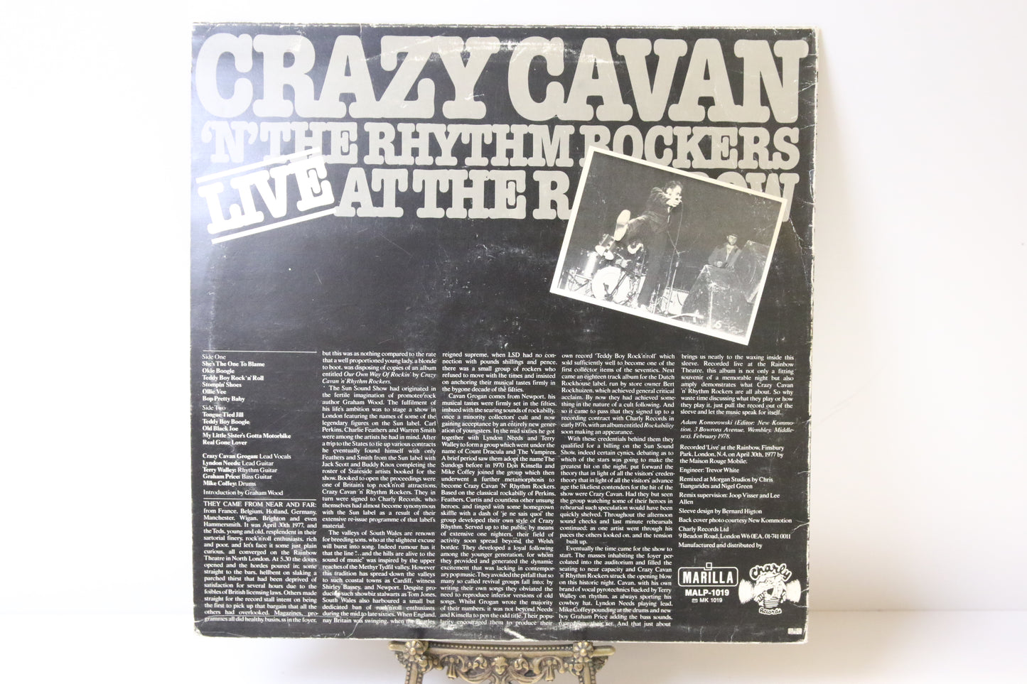 Crazy Cavan n The Rhythm Rockers Live at The Rainbow Lp-levy