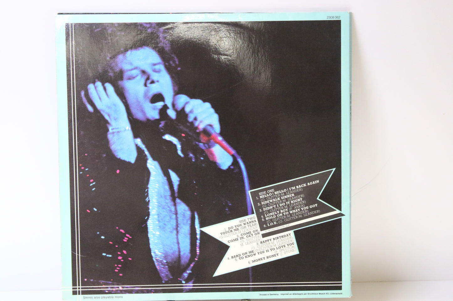 Gary Glitter Touch Me Lp-levy