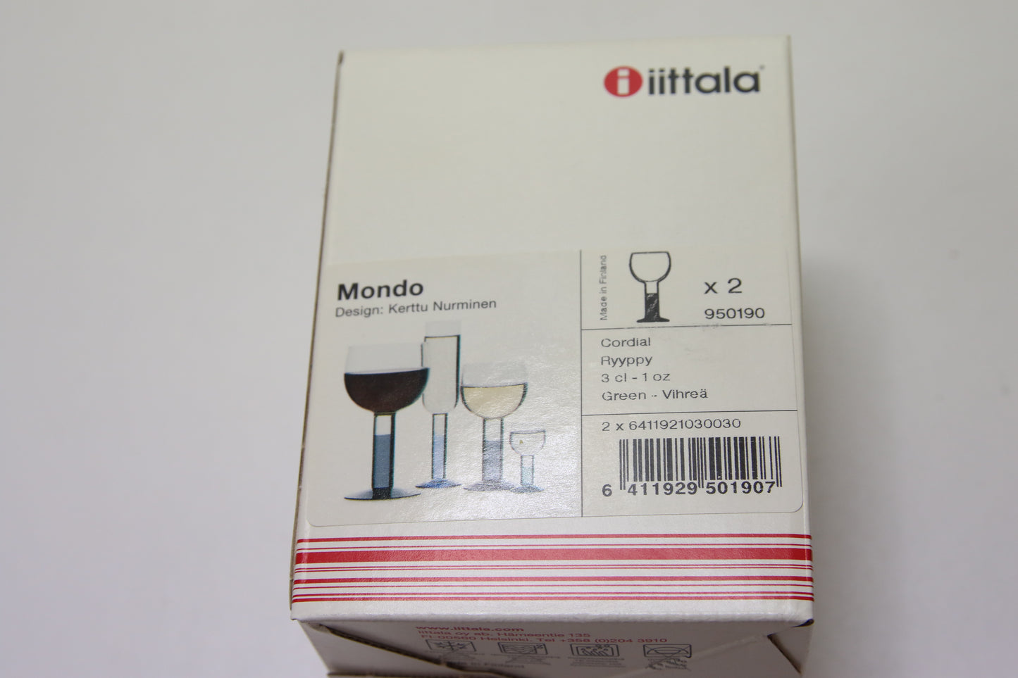 Iittala Mondo Ryyppy/snapsilasit 2kpl Valto Kokko